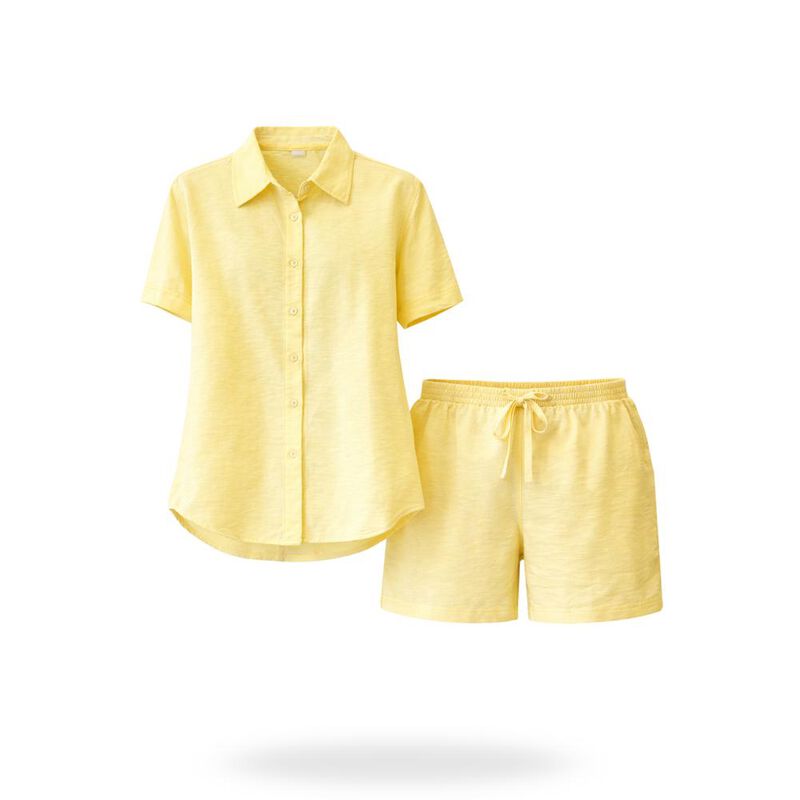 Conjunto De Short Con Camisa Lino image number null