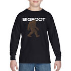 Camiseta De Manga Larga Word Art Para Ni&ntilde;o - Bigfoot - Negro