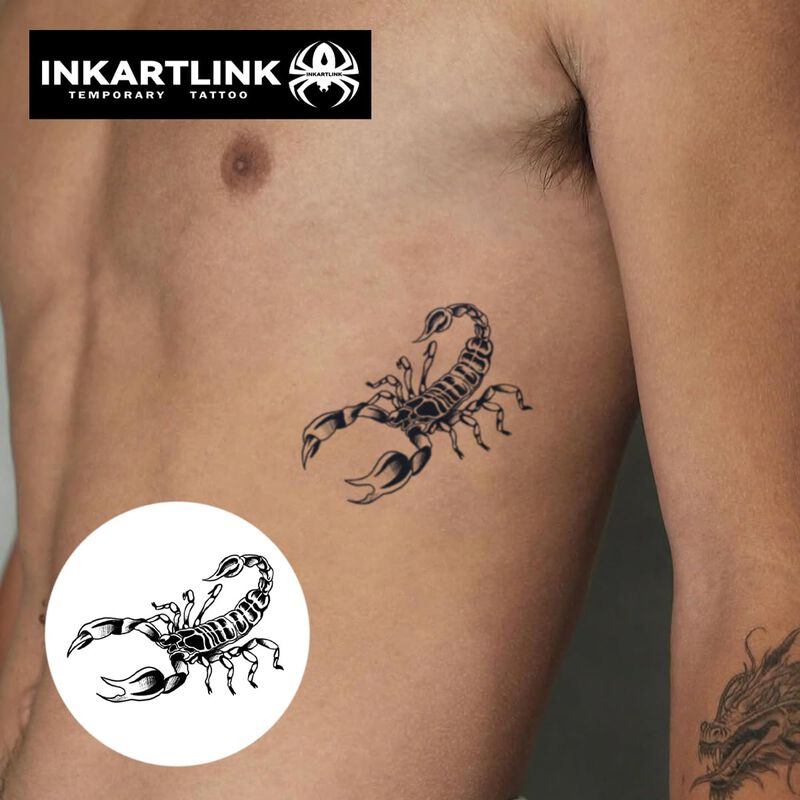 Tatuaje Temporal Inkartlink Escorpi&oacute;n - 2 L&aacute;min... image number null