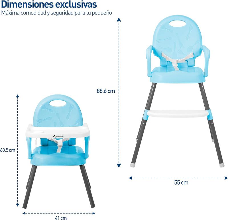 Silla para Bebé Ajustable Azul Periquera Bluela... image number null
