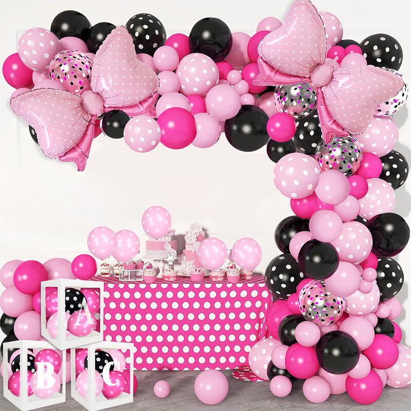 Set De Globos Glasnes 91 cm Lazo Rosa Para Deco... image number null
