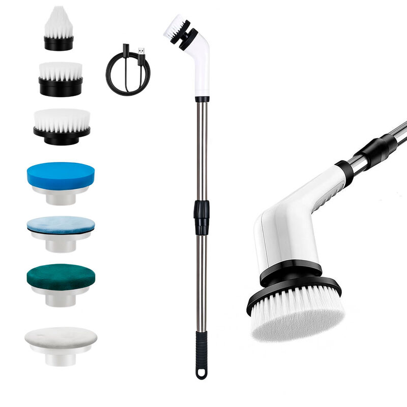 Cepillo El&eacute;ctrico de Limpieza para Ba&ntilde;o, 7 Cabe... image number null