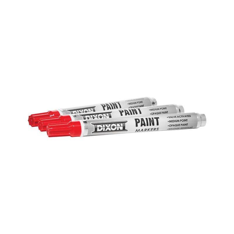 Marcadores De Pintura Dixon Rojo, Pack De 12, P... image number null