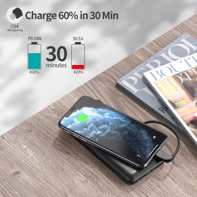 Bater&iacute;a Recargable Choetech Powerbank 10,000mah... image number null