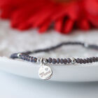 Pulsera elástica mamá con calcedonia morada
