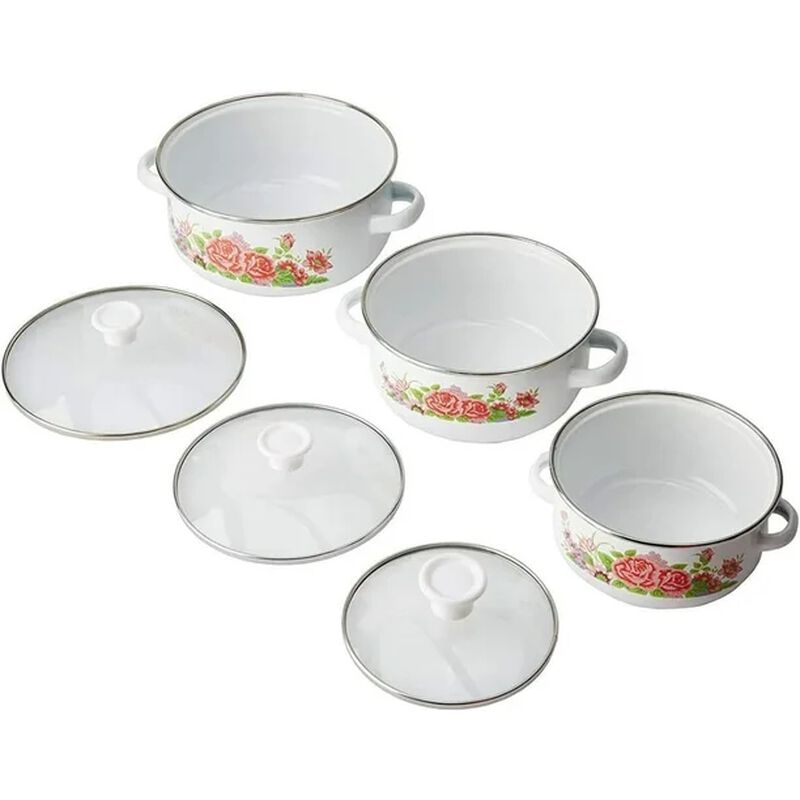 Hot Spot Juego de 3 Ollas de Peltre con Tapa 16... image number null