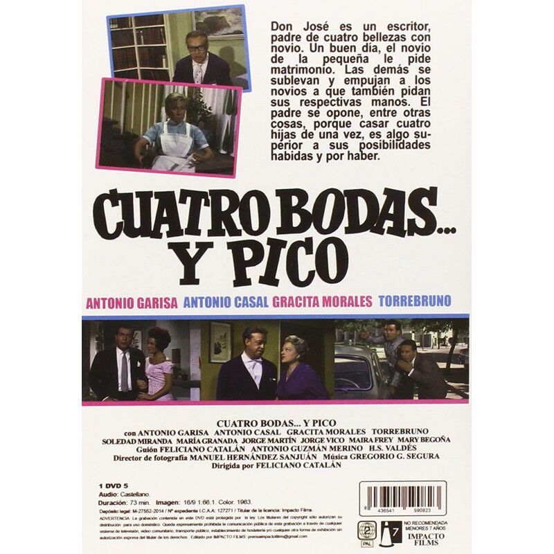 Cuatro Bodas Y Pico [DVD] (1963) Cuatro Bodas Y... image number null