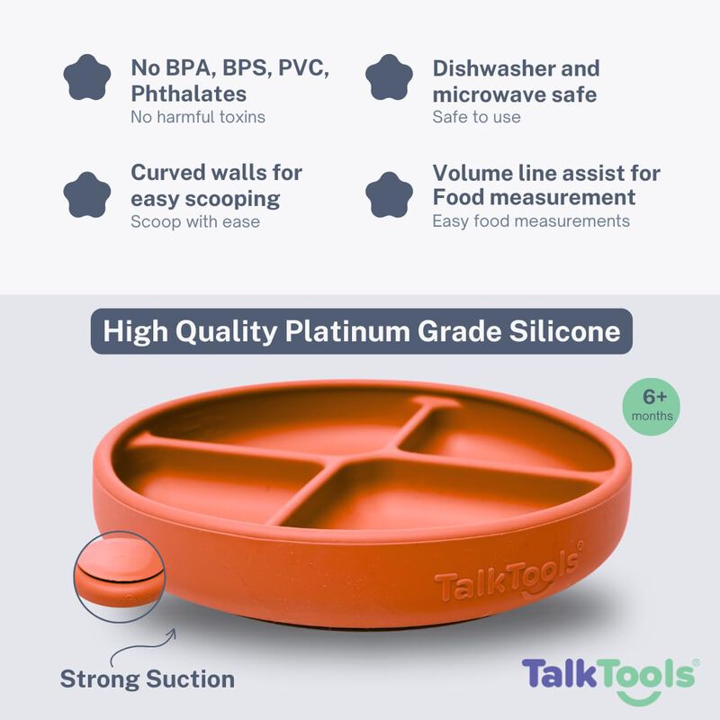 Plato Para Beb&eacute; Talktools De Silicona Con Succi... image number null