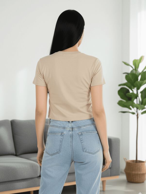 Blusa Crop Top BL-1036 Azul Rey Con Estampado D... image number null