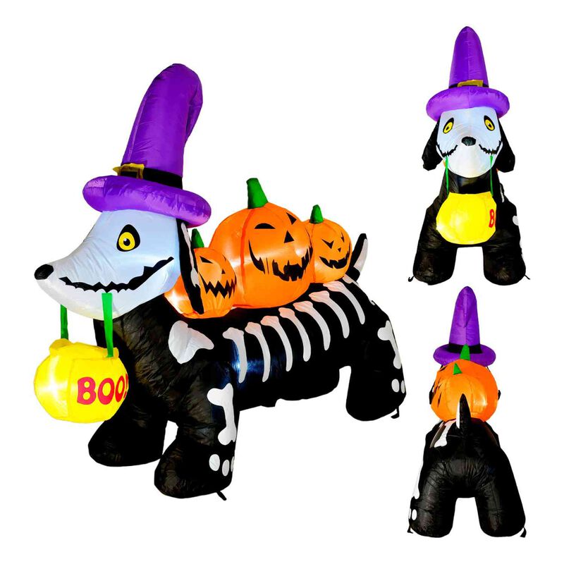 Inflable Halloween Perro Salchicha Embrujado Le... image number null