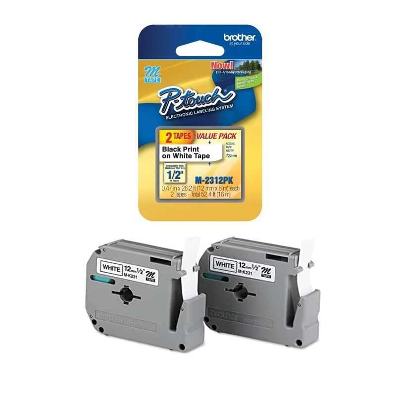 Cinta De Etiquetas Brother M-2312pk 12 mm Negro... image number null