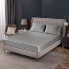 S&aacute;bana Ajustable Homiest Queen Gris Claro Sat&eacute;n Con Caja Profunda