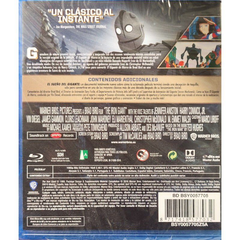 El Gigante De Hierro [blu-ray] (1999) The Iron ... image number null
