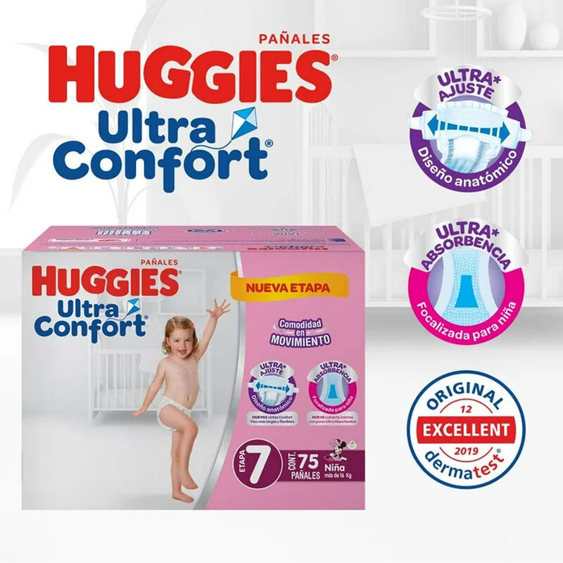 Pañales Huggies Ultraconfort Etapa 4 Niña 99 Pa... image number null