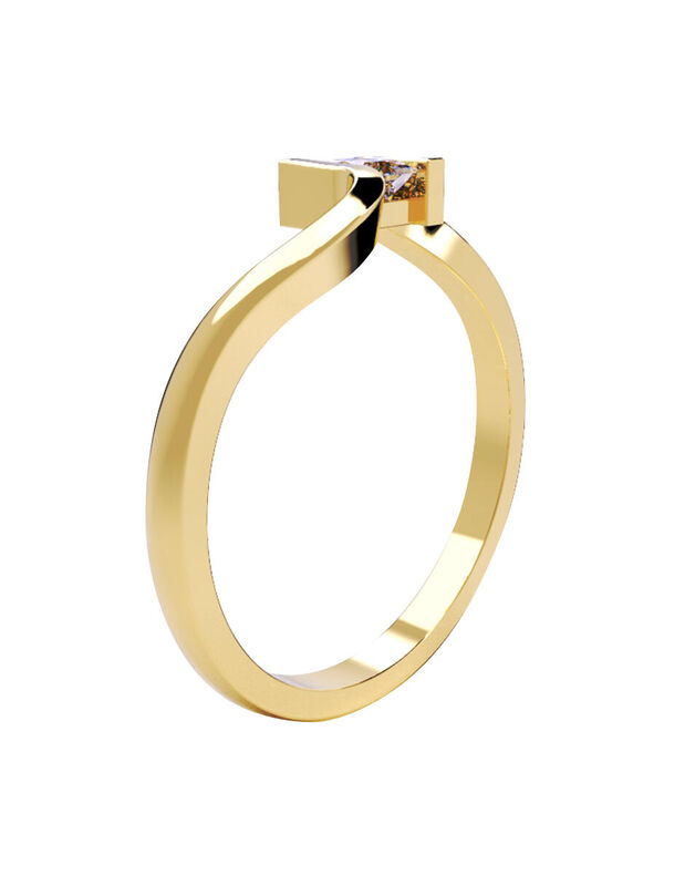 Anillo de Compromiso de 14K con Diamante de Lab... image number null