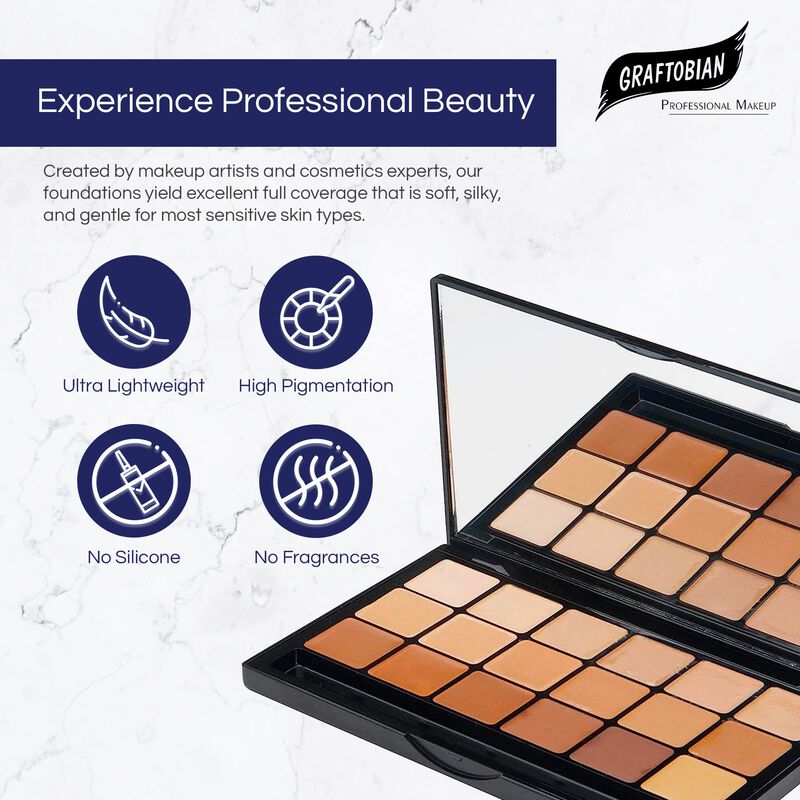 Paleta De Base Makeup Graftobian Hd Glamour Cre... image number null