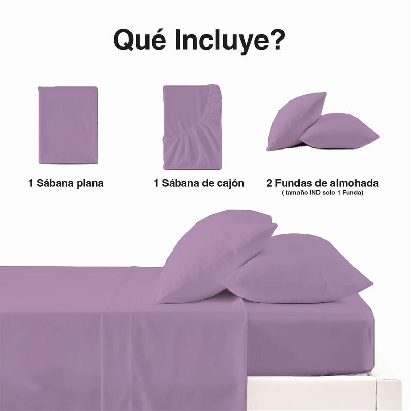 Juego S&aacute;banas Matrimonial - Queen Liso Polo One... image number null