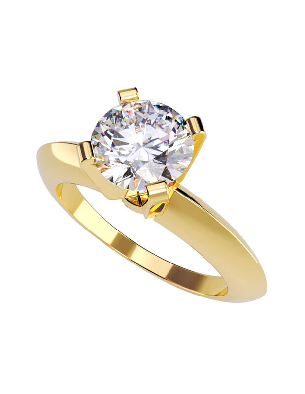 Anillo de Compromiso de 14K con Diamante de Lab... image number null