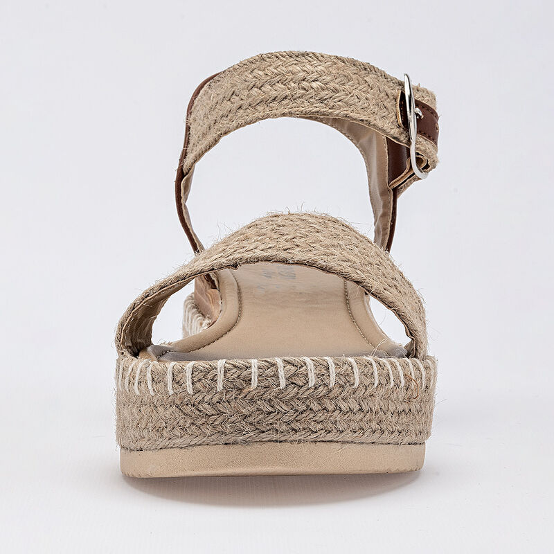 Queen sandalia tipo alpargata para mujer beige ... image number null