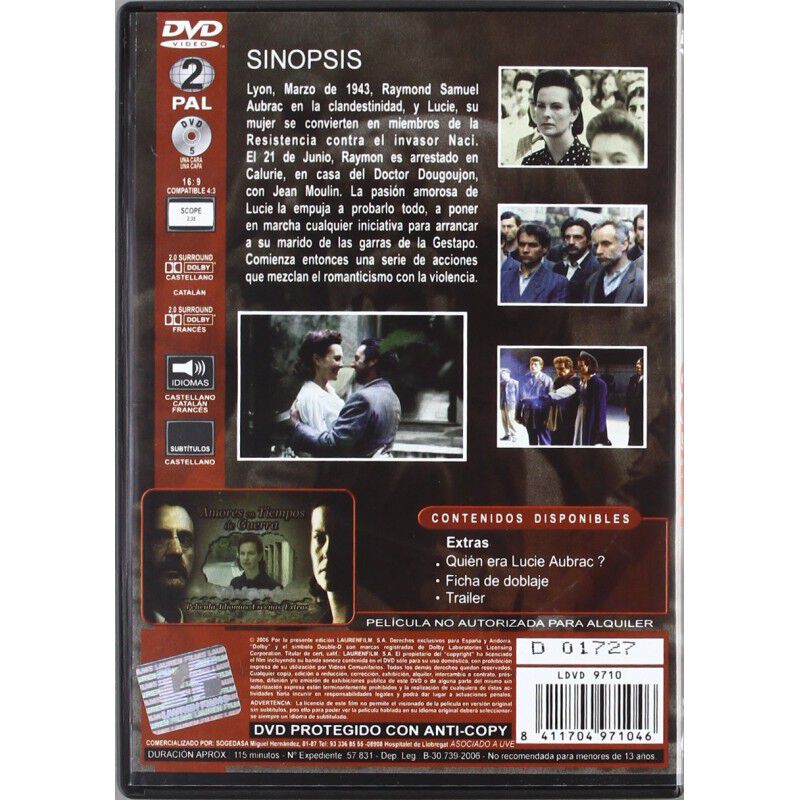 Amor en tiempos de guerra [DVD] image number null