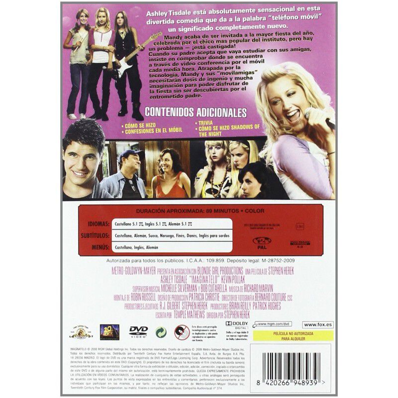 Ashley Tisdale: Imag&iacute;natelo [dvd] image number null