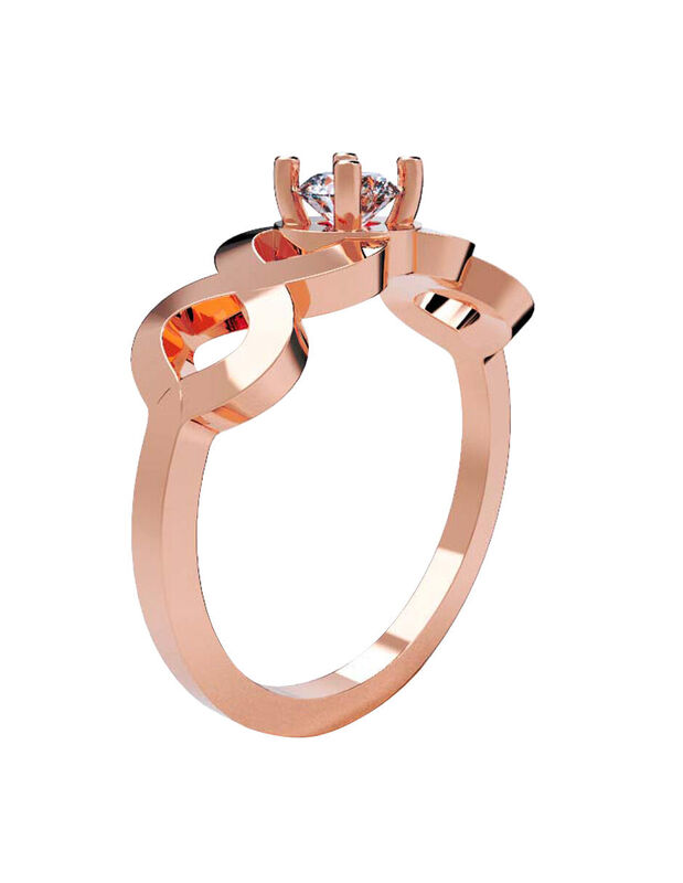 Anillo de Compromiso en Oro de 10K con Circonia... image number null