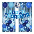 Set De Decoraci&oacute;n De Cumplea&ntilde;os Azul Balloon Timfcbs