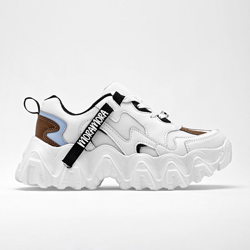 Moramora Tenis Chunky Para Mujer Blanco Camel A... image number null