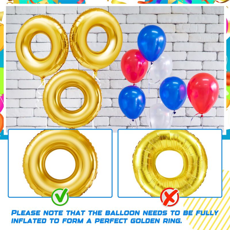 Globos Charnoel Pack De 6 Anillos Dorados 64x71... image number null