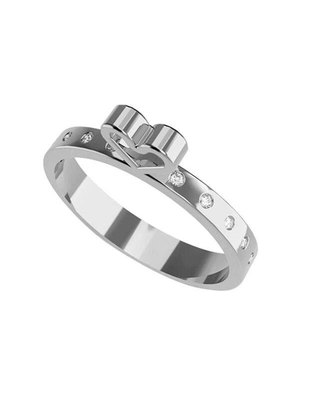 Anillo de Compromiso en Oro de 14K con Circonia... image number null