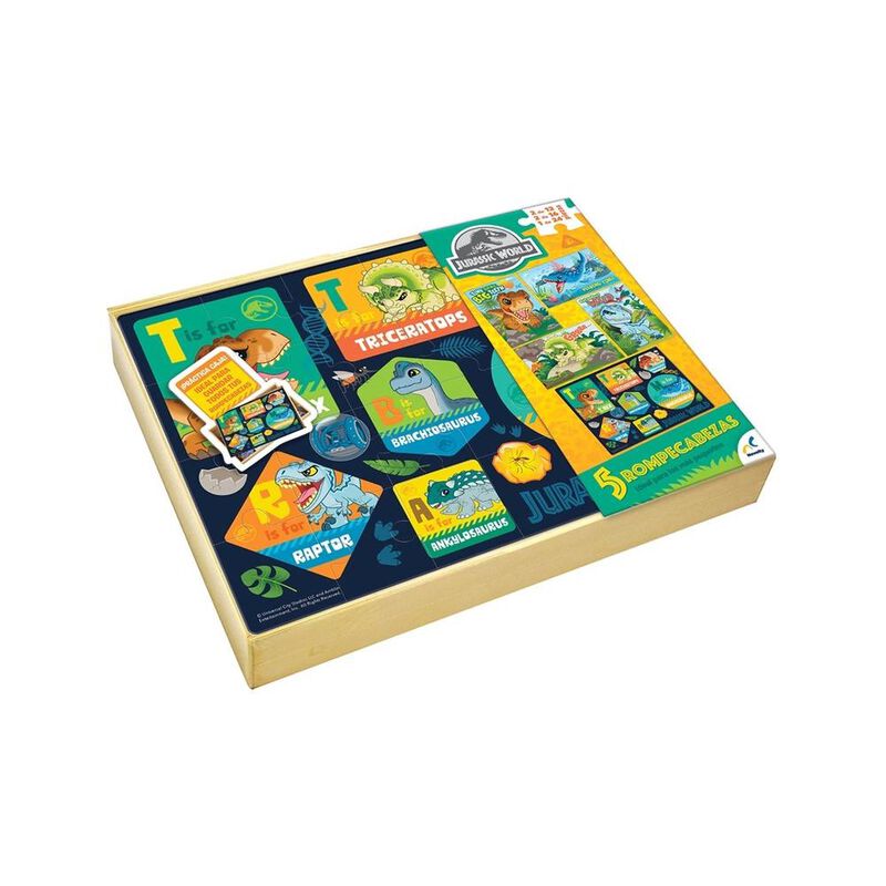 Rompecabezas Jurassic World 5 en 1 Caja de Made... image number null