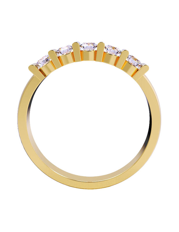 Anillo de Compromiso en Oro Amarillo 10K con Ci... image number null