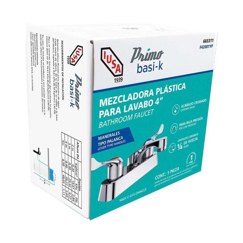 Mezcladora ABS para Lavabo, Manerales de Palanc... image number null