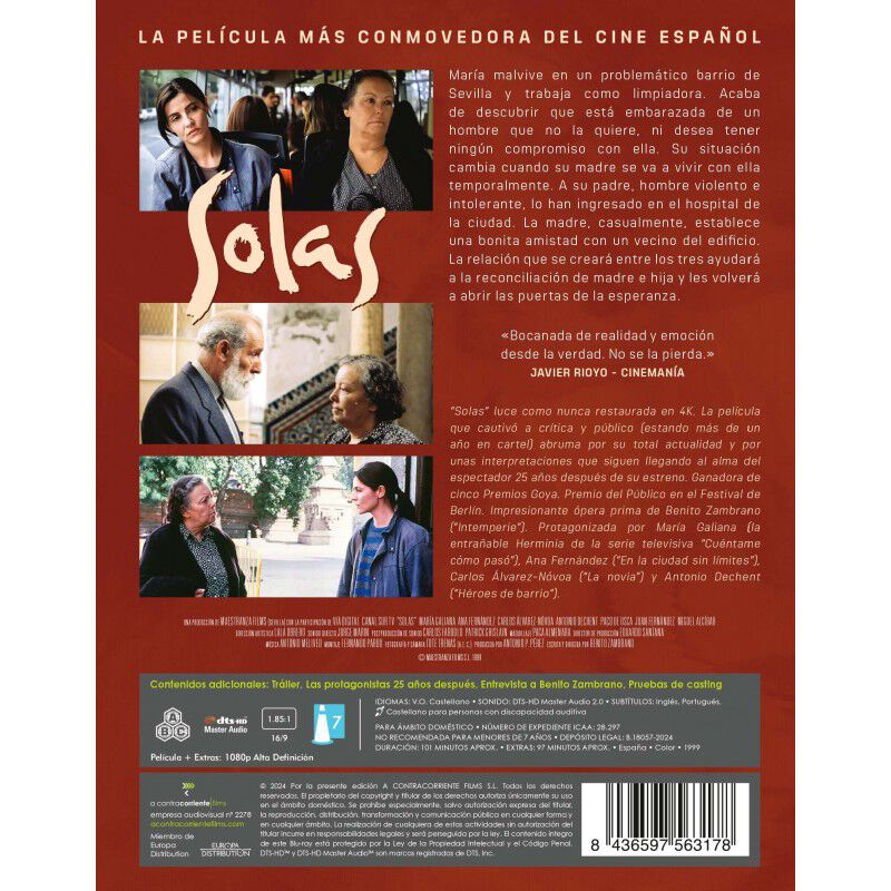 Solas (Edici&oacute;n del 25 aniversario) [Blu-ray] (1... image number null