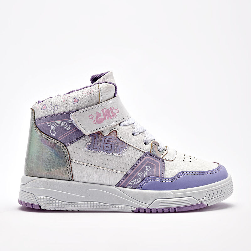 Lux-10 tenis para ni&ntilde;a blanco lila plata cod 14... image number null