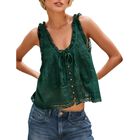 Top Funtour Sin Mangas con Lazo Frontal, Estilo Boho