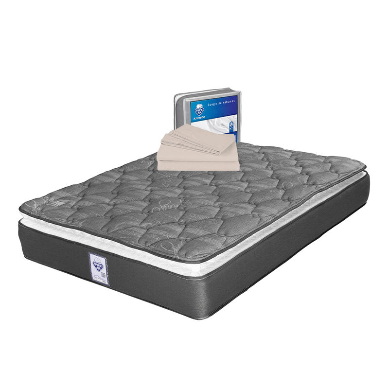 Colch&oacute;n Aries Queen Size+1 juego de S&aacute;banas Bas... image number null