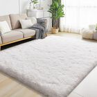 Alfombra De &Aacute;rea Aafkk 142x178 Cm Blanca De Pelo Alto Y Suave