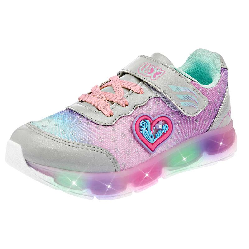 Lux-10 Tenis urbano para ni&ntilde;a gris multicolor, ... image number null
