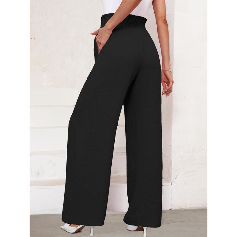 Pantalones Korsis Pierna Ancha XL Negro con Nud... image number null