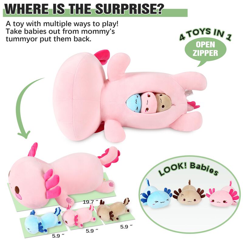 Animal De Peluche Onsoyours Axolotl Mommy Con 3... image number null
