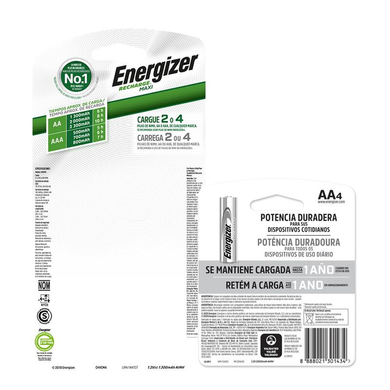 Cargador De Pilas Energizer Maxi + 4 Pilas Reca... image number null
