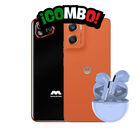 Combo Motorola G06 4+64gb Naranja + Audifonos 119 + Celular Maxon MX4 2+32gb