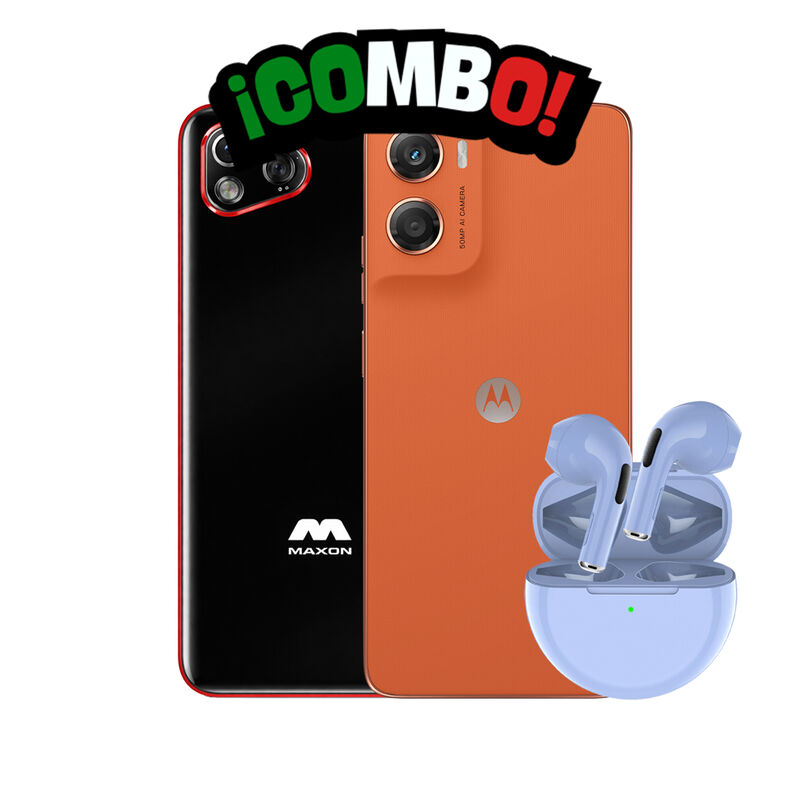 Combo Motorola G06 4+64gb Naranja + Audifonos 1... image number null