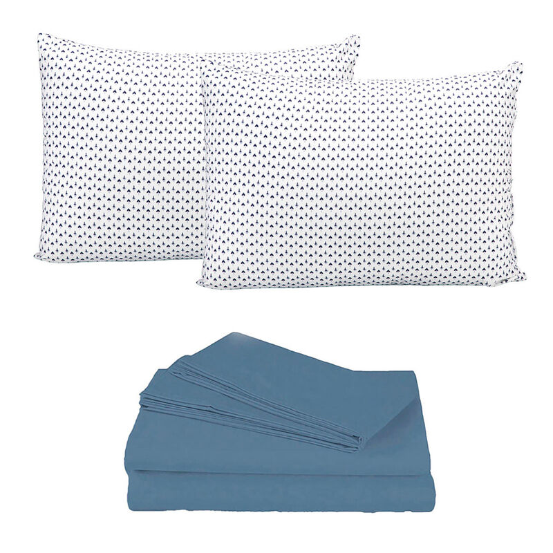 Sábanas Matrimonial Spring Air Azul + Almohada ... image number null