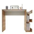 Escritorio  Shelf con Estanter&iacute;a lateral, Repisas Abiertas para libros y Accesorios, Caf&eacute; Claro