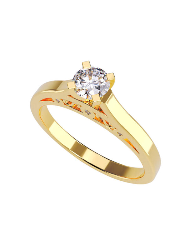 Anillo de Compromiso de 14K con Circonia Talla ... image number null