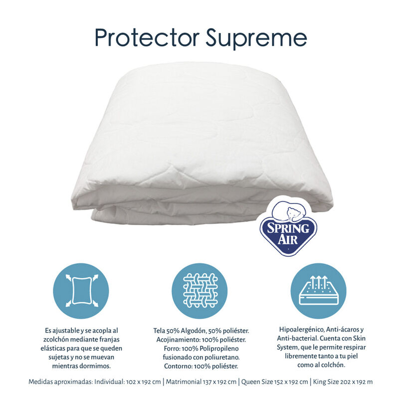 Colchón Queen Size Spring Air Omega+Protector +... image number null