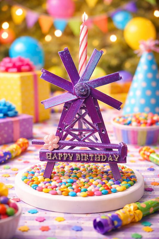 Adorno Para Pastel Euphie Creations 9 cm Morado... image number null