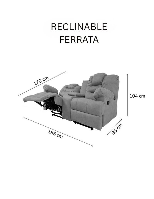 Reclinable Doble Ferrata con  Consola y Portava... image number null